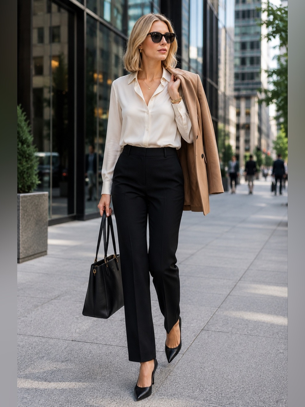 Milly New York Black Straight Leg Side Zip Pants Size 6 Career Classic Tailored